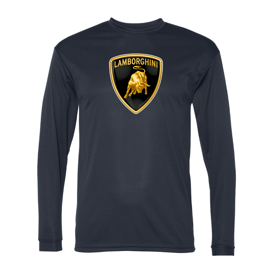 Men's Lamborghini Car -  Polyester Long Sleeve T-Shirt