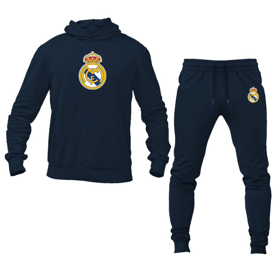 Men’s Real Madrid Soccer Logo Hoodie Joggers Set