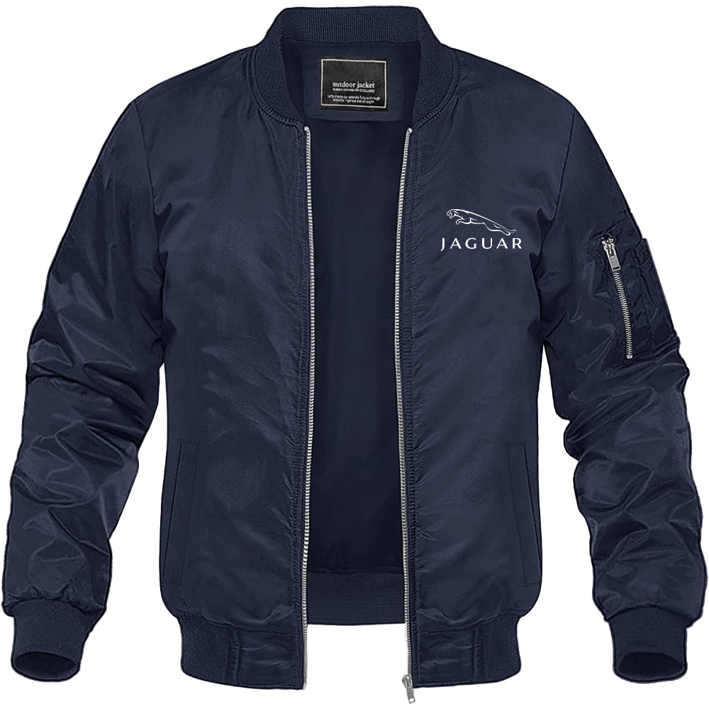 Men’s Jaguar Symbol Car Lightweight Bomber Jacket Windbreaker Softshell Varsity Jacket Coat