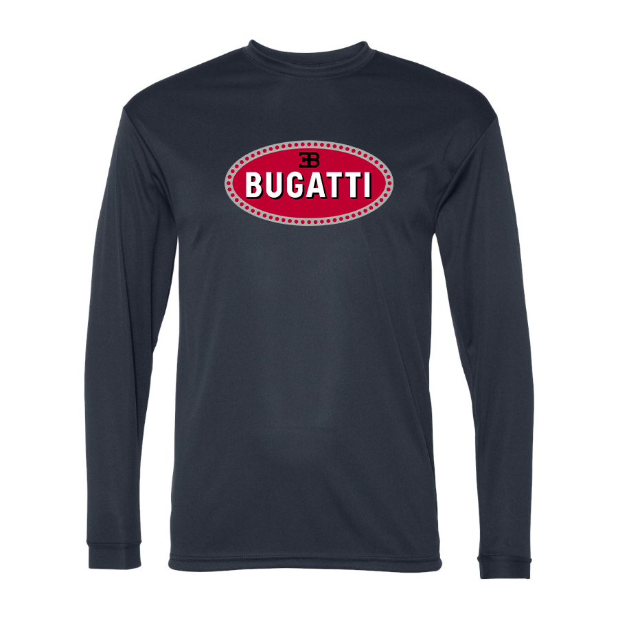 Men's Bugatti Car -  Polyester Long Sleeve T-Shirt