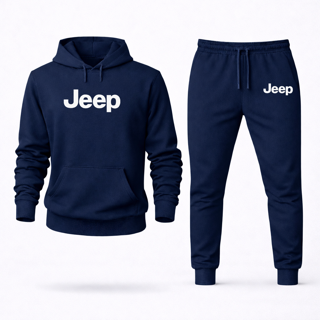 Men's Jeep Car  Hoodie Joggers Set