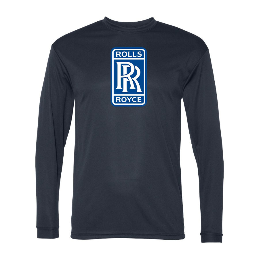 Men's Rolls Royce Car -  Polyester Long Sleeve T-Shirt