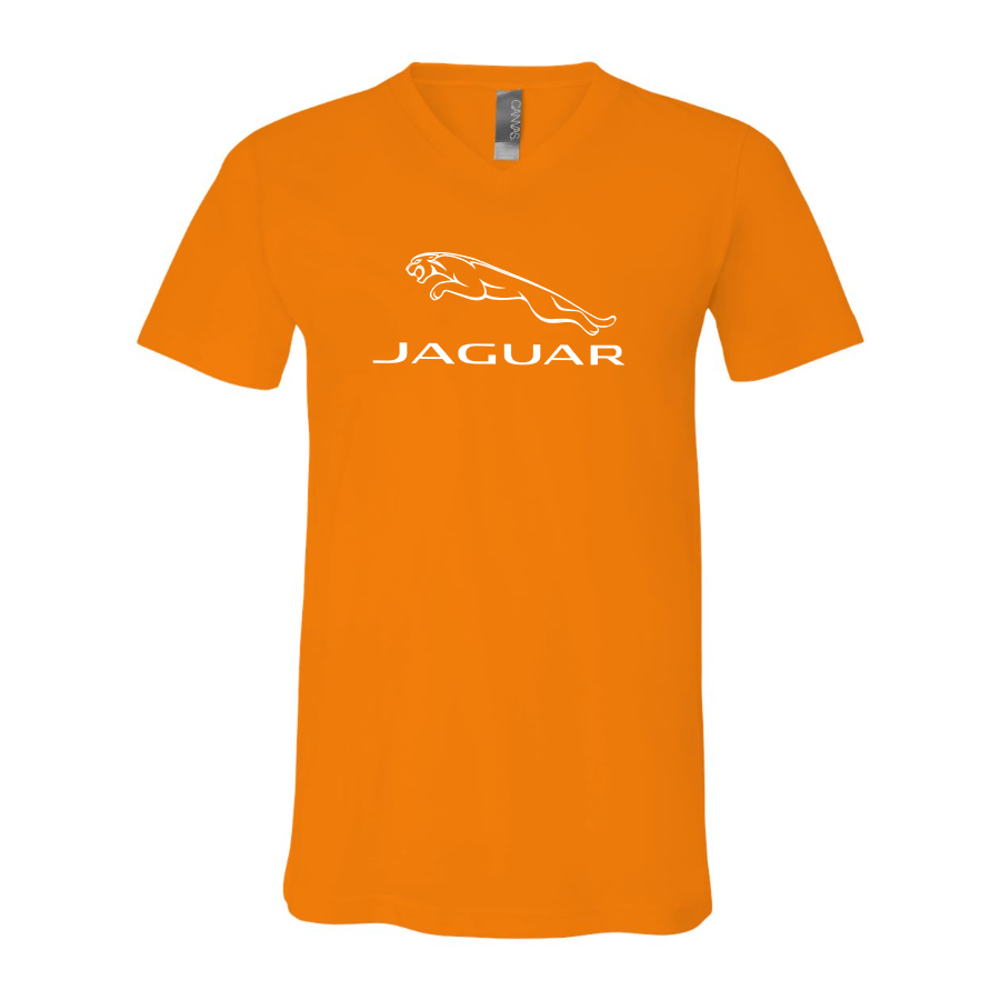 Men’s Jaguar Car Symbol - BELLA + CANVAS - Jersey V-Neck Tee - 3005