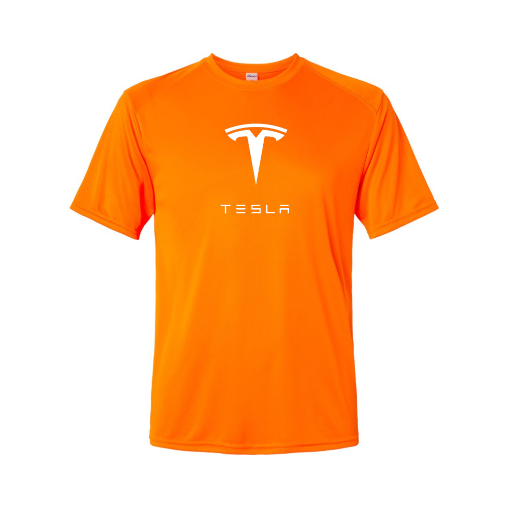 Men’s Tesla Motorsports Car Polyester T-Shirt