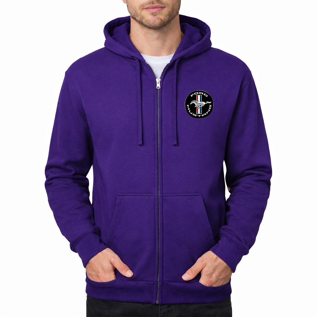 Men’s Ford Mustang Motorsport Car Zipper Hoodie