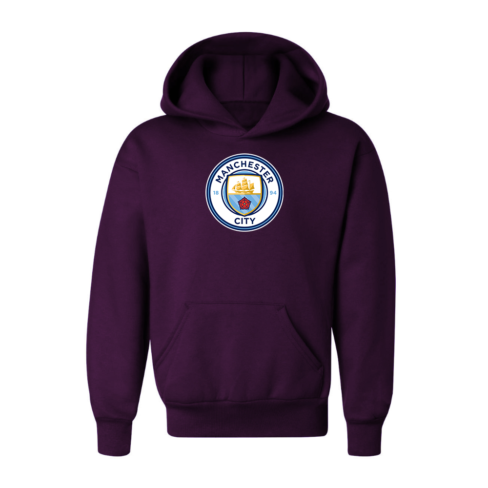 Youth Kids Manchester City Soccer Pullover Hoodie