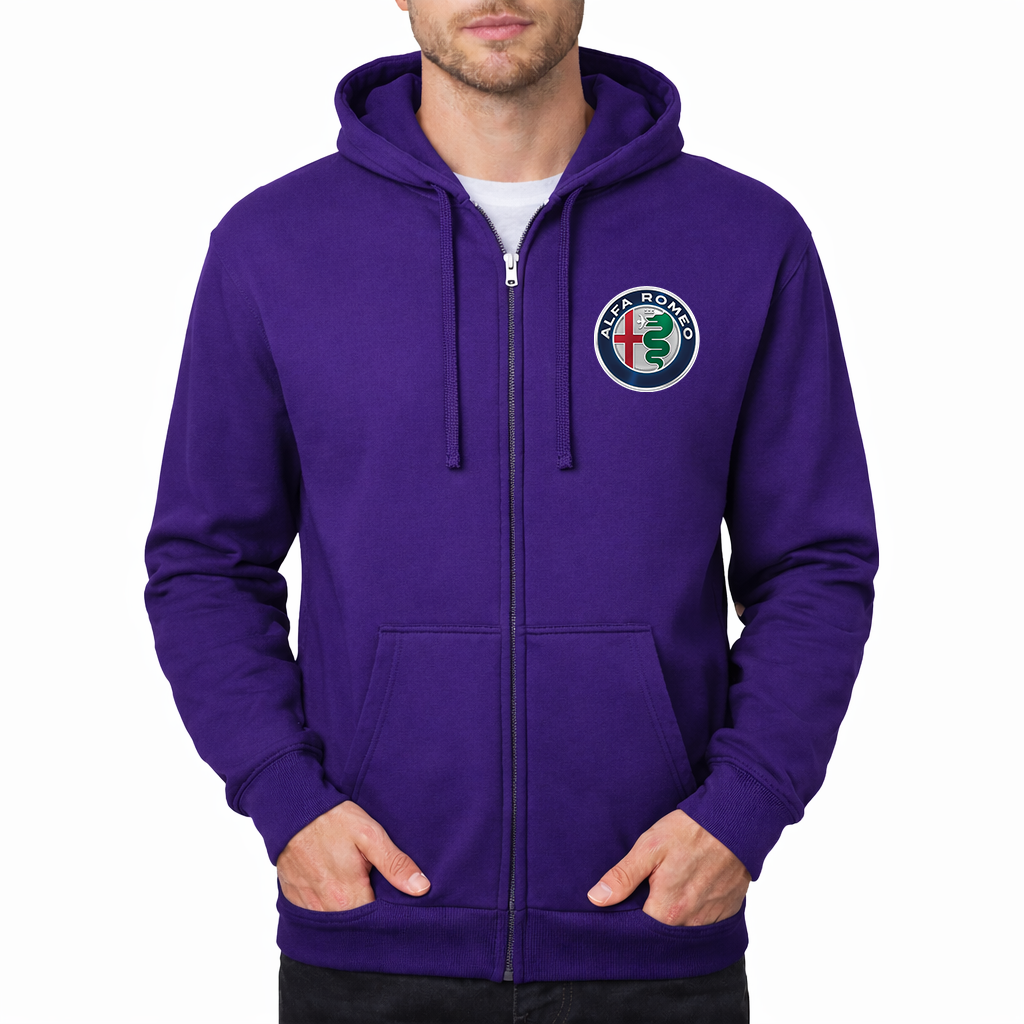 Men's Alfa Romeo Car Zipper Hoodie