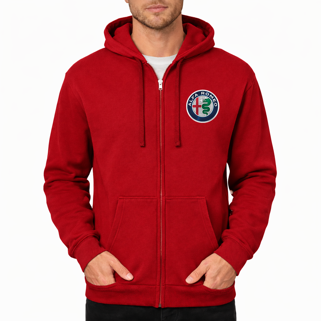 Men's Alfa Romeo Car Zipper Hoodie