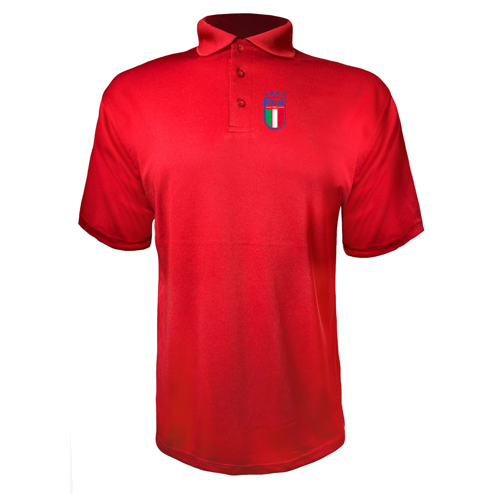 Men's Italy National Soccer Polyester Polo