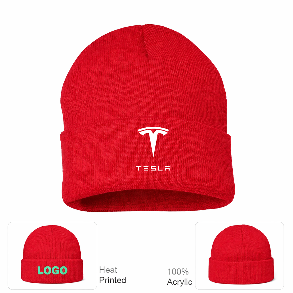 Tesla Motorsports Car Beanie Hat