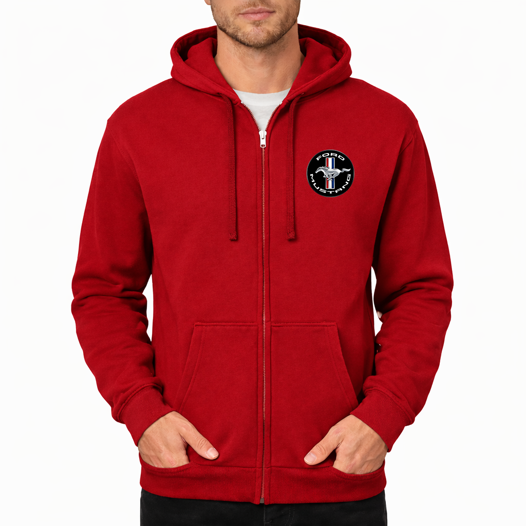 Men’s Ford Mustang Motorsport Car Zipper Hoodie