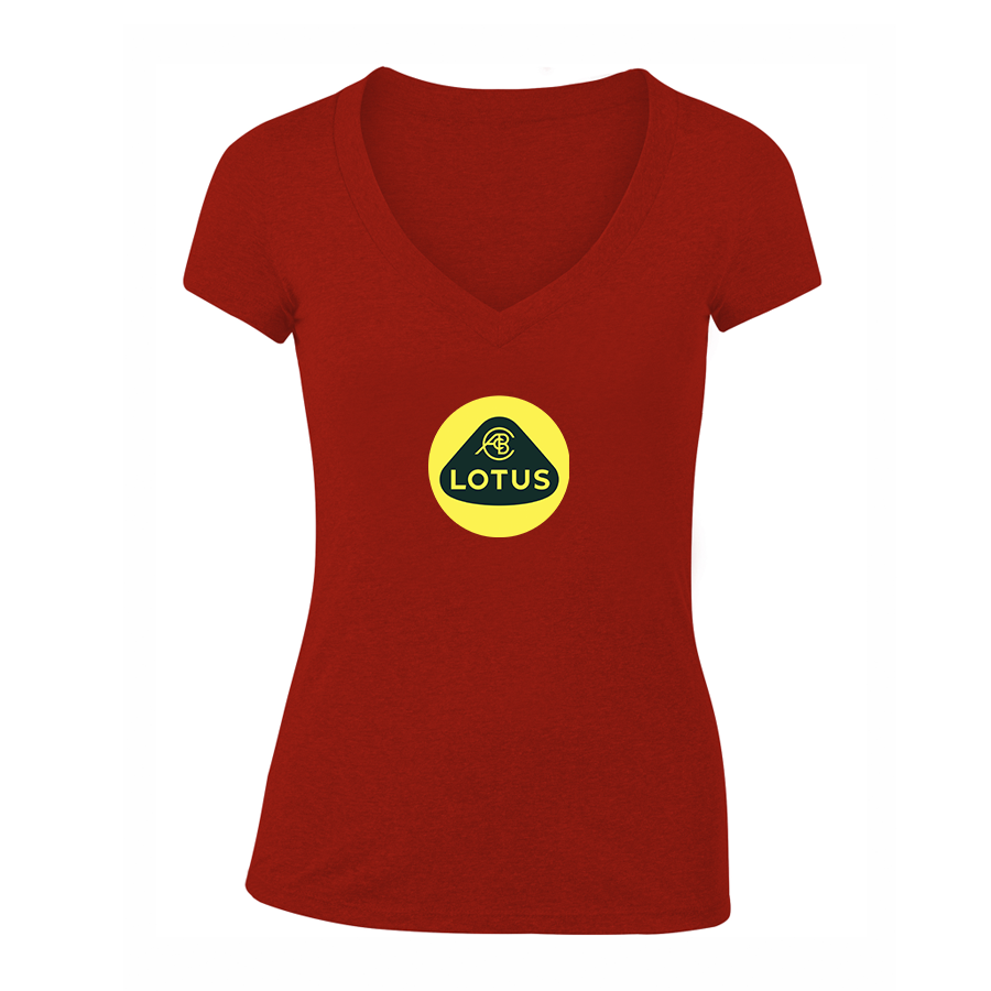 Women's Lotus Car V-Neck T-Shirt