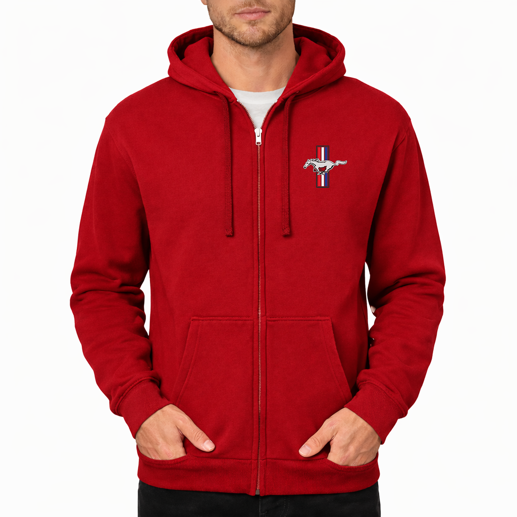 Men's Ford Mustang New Car Zipper Hoodie