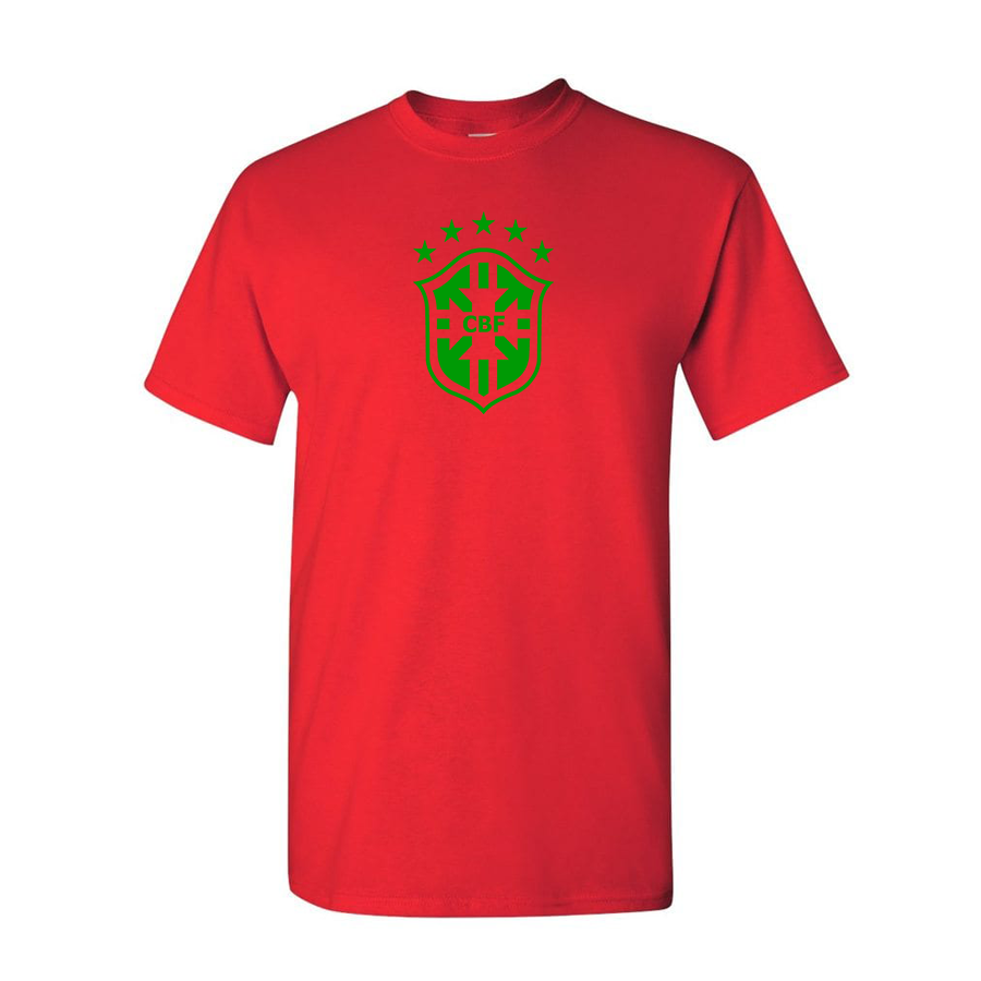 Youth Kids Brazil Soccer Cotton T-Shirt