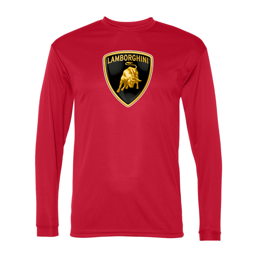 Men's Lamborghini Car -  Polyester Long Sleeve T-Shirt