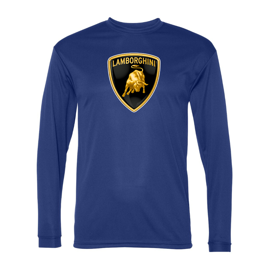 Men's Lamborghini Car -  Polyester Long Sleeve T-Shirt