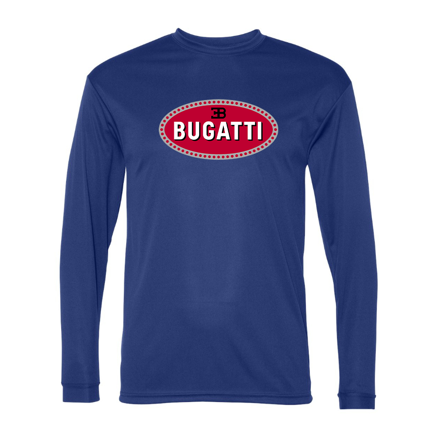 Men's Bugatti Car -  Polyester Long Sleeve T-Shirt
