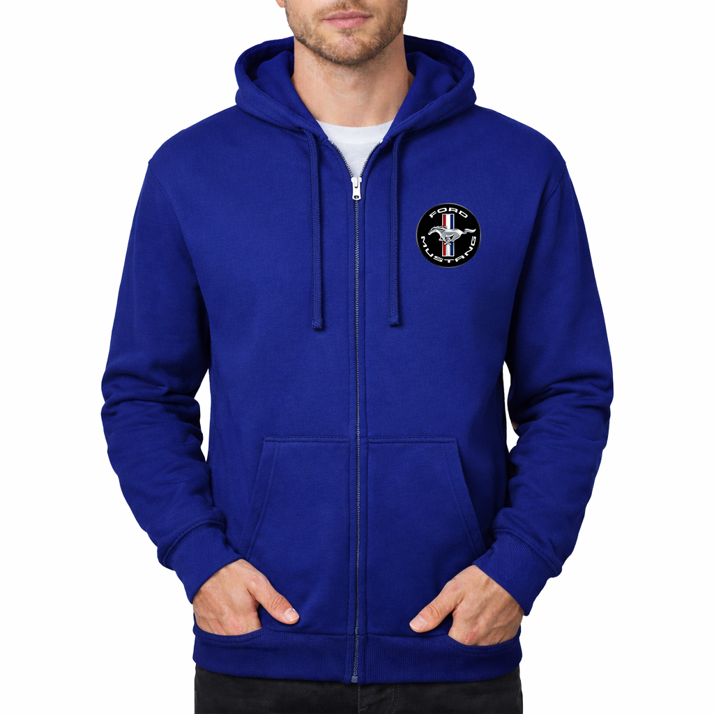 Men’s Ford Mustang Motorsport Car Zipper Hoodie