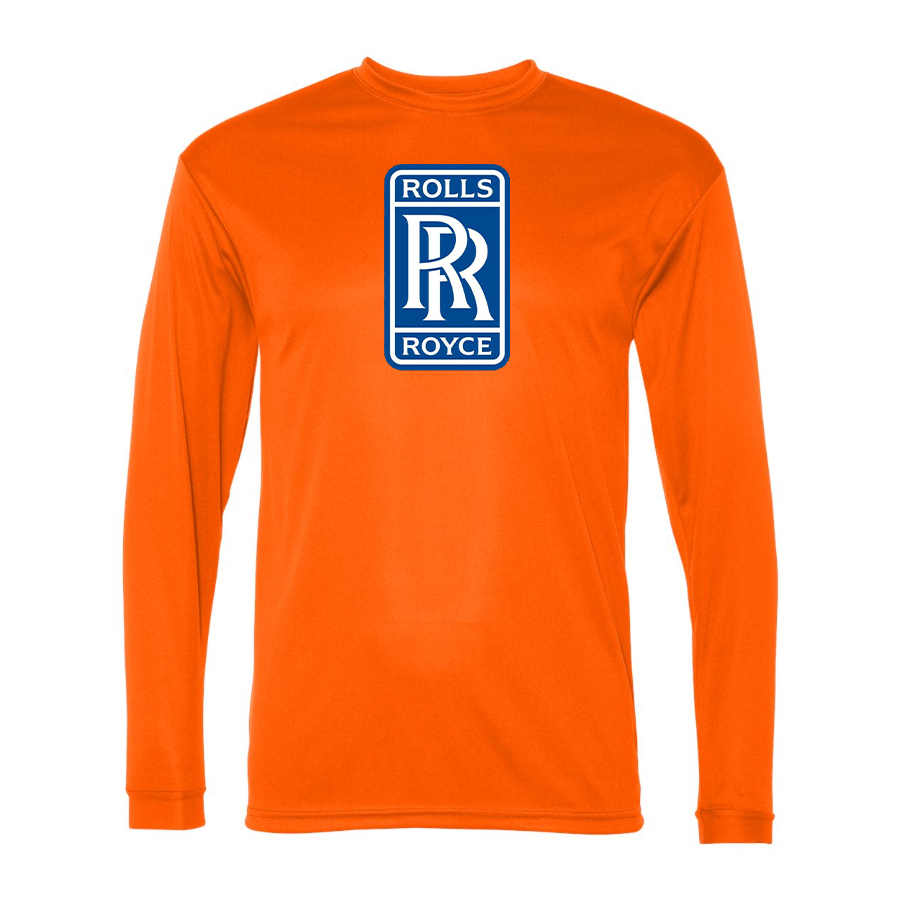 Men's Rolls Royce Car -  Polyester Long Sleeve T-Shirt