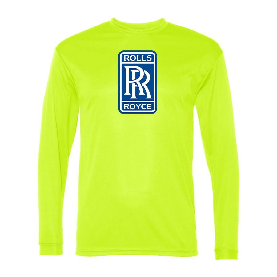 Men's Rolls Royce Car -  Polyester Long Sleeve T-Shirt