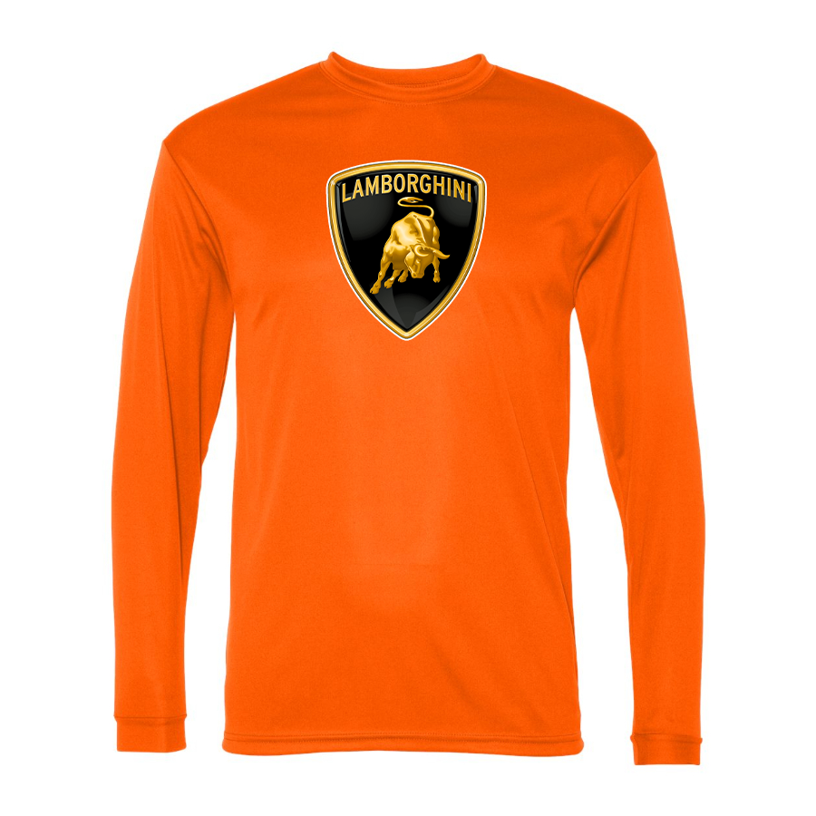 Men's Lamborghini Car -  Polyester Long Sleeve T-Shirt