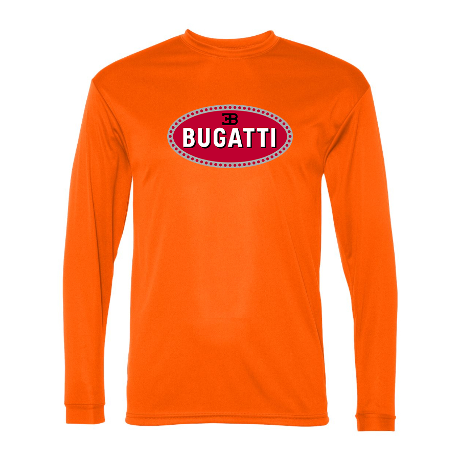 Men's Bugatti Car -  Polyester Long Sleeve T-Shirt
