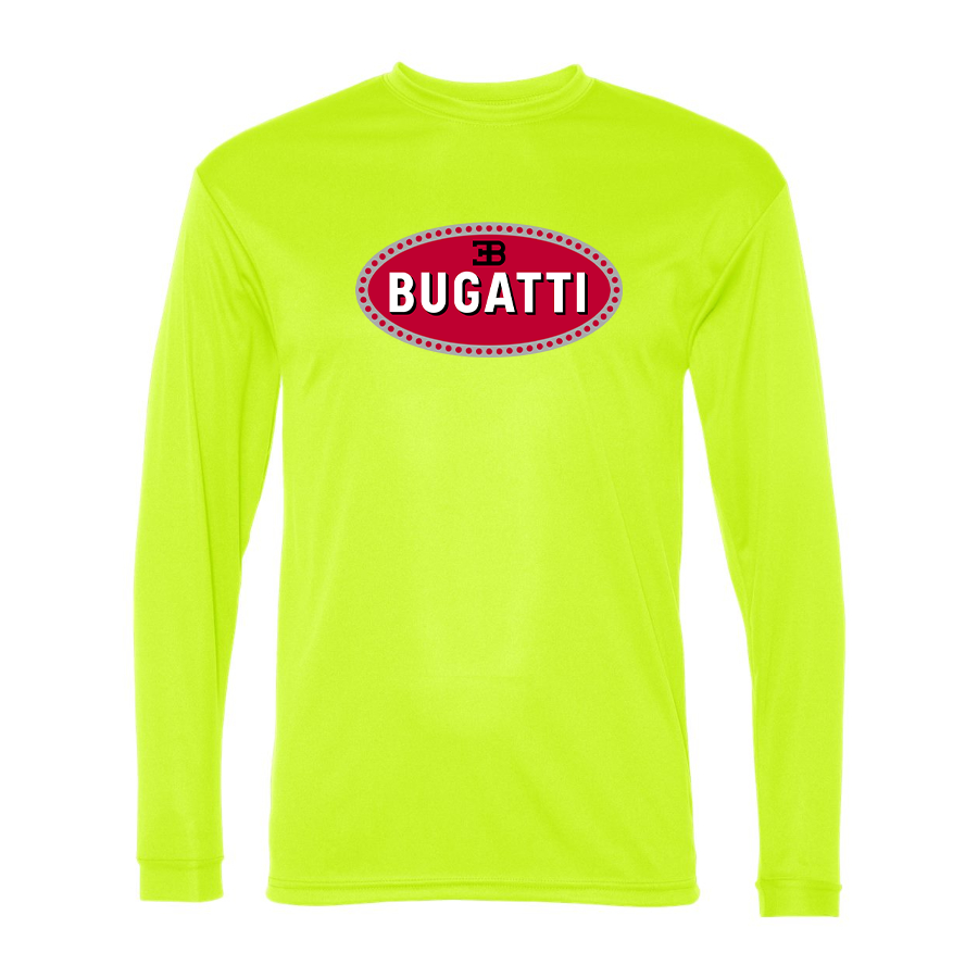 Men's Bugatti Car -  Polyester Long Sleeve T-Shirt