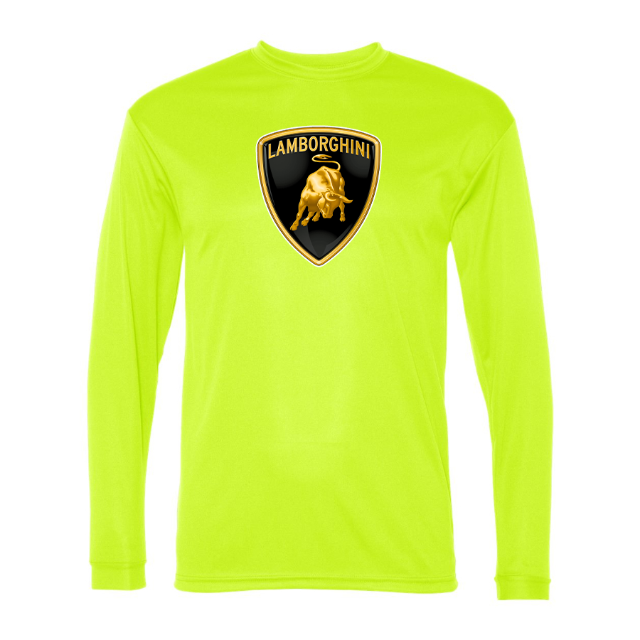 Men's Lamborghini Car -  Polyester Long Sleeve T-Shirt