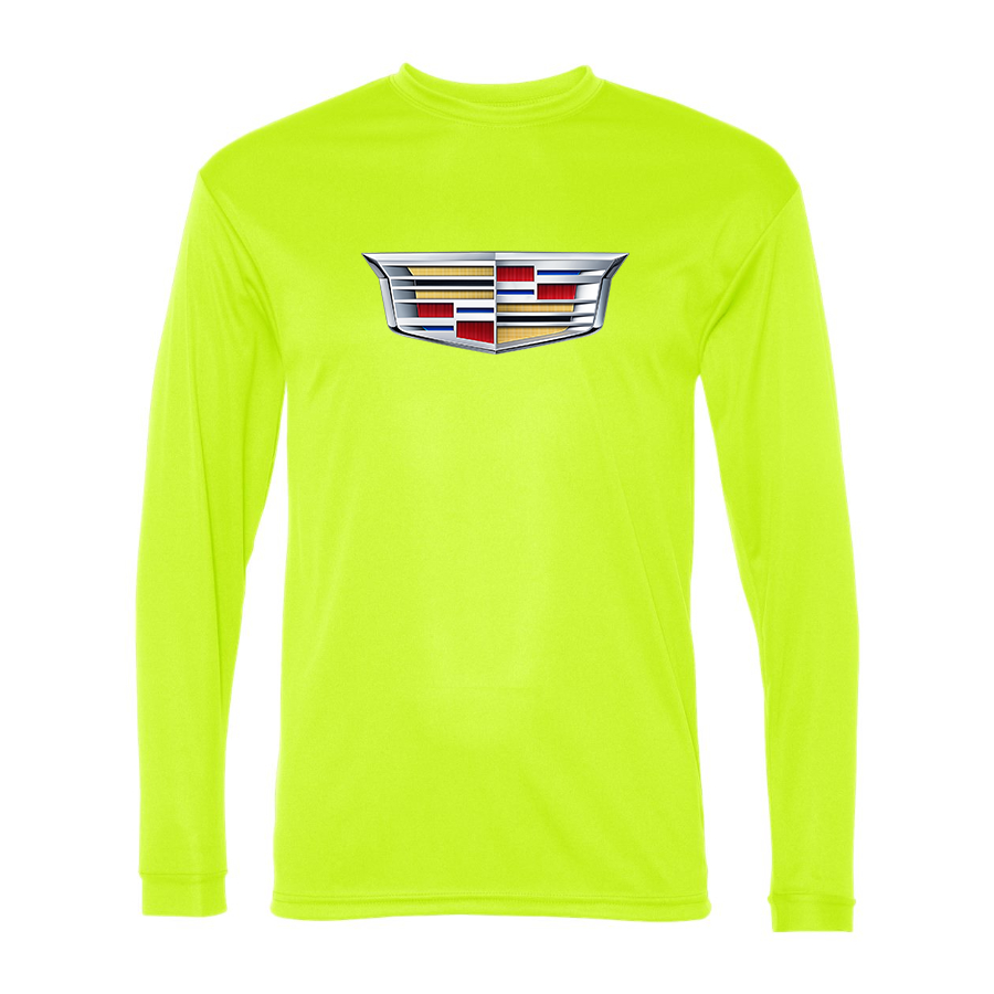 Men's Cadillac Car -  Polyester Long Sleeve T-Shirt