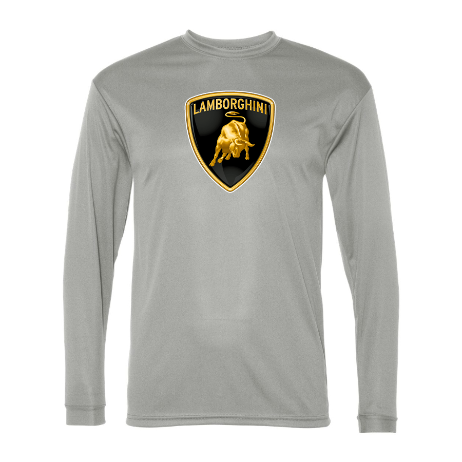 Men's Lamborghini Car -  Polyester Long Sleeve T-Shirt