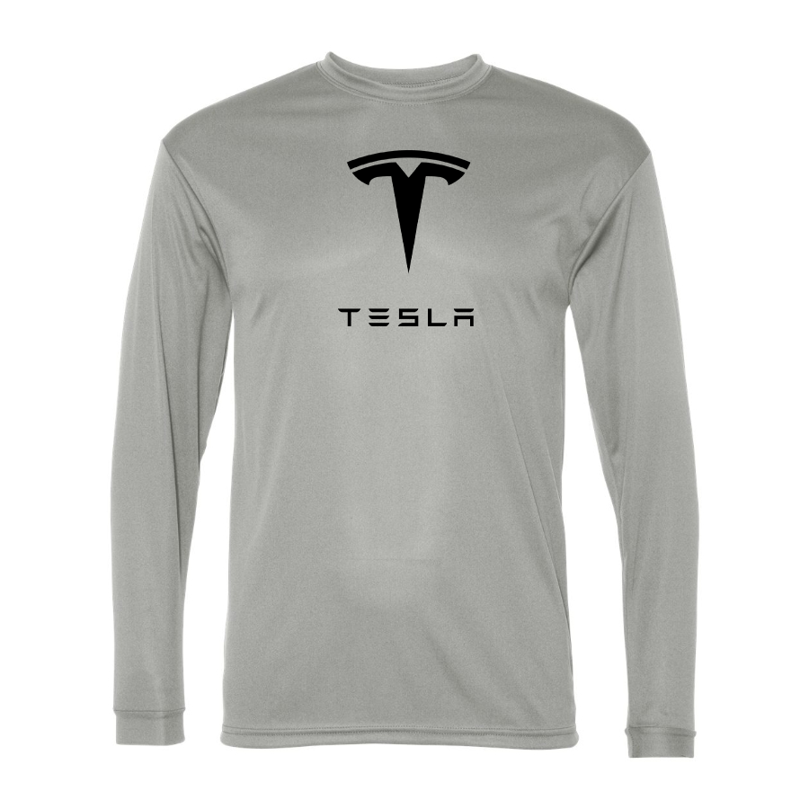 Men's Tesla Car -  Polyester Long Sleeve T-Shirt