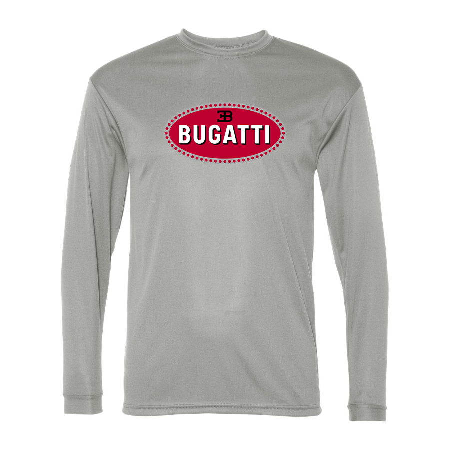Men's Bugatti Car -  Polyester Long Sleeve T-Shirt