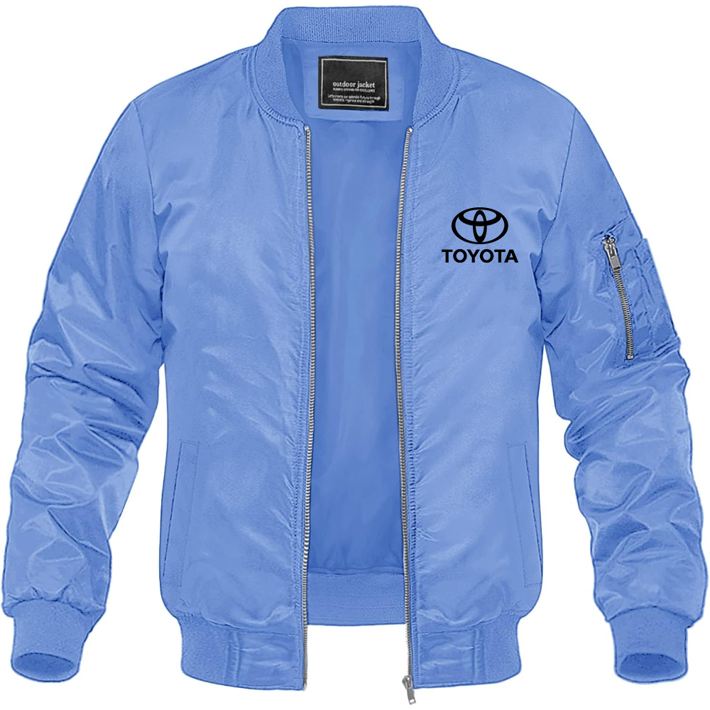Men’s Toyota Motorsport Car Lightweight Bomber Jacket Windbreaker Softshell Varsity Jacket Coat