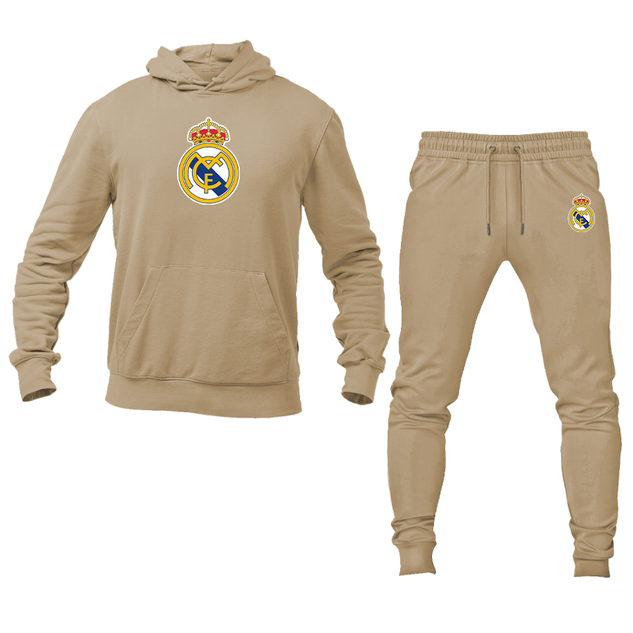 Men’s Real Madrid Soccer Logo Hoodie Joggers Set