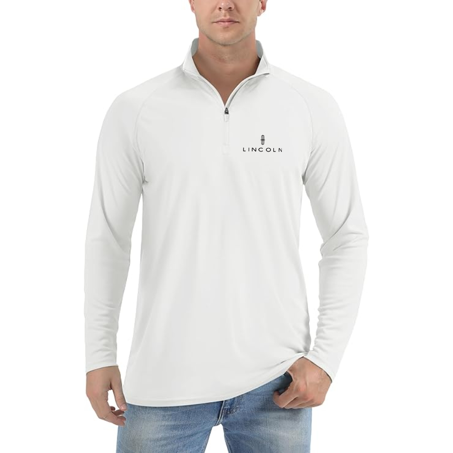 Men’s Lincoln Car - Lightweight Quarter-Zip Athletic Shirt – Long Sleeve Polyester Wear