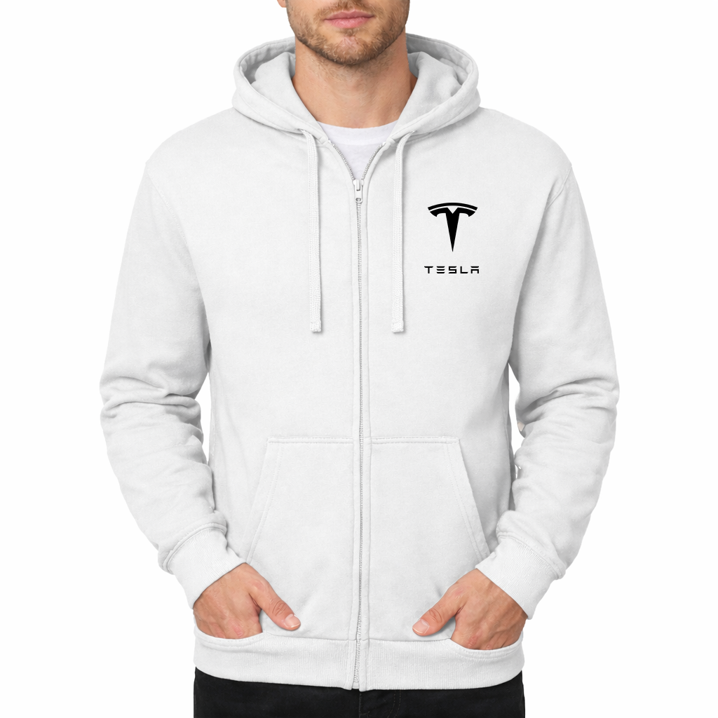 Men’s Tesla Motorsports Car Zipper Hoodie