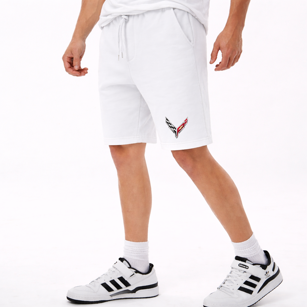 Men's  Chevrolet Corvette Car Athletic Fleece Shorts