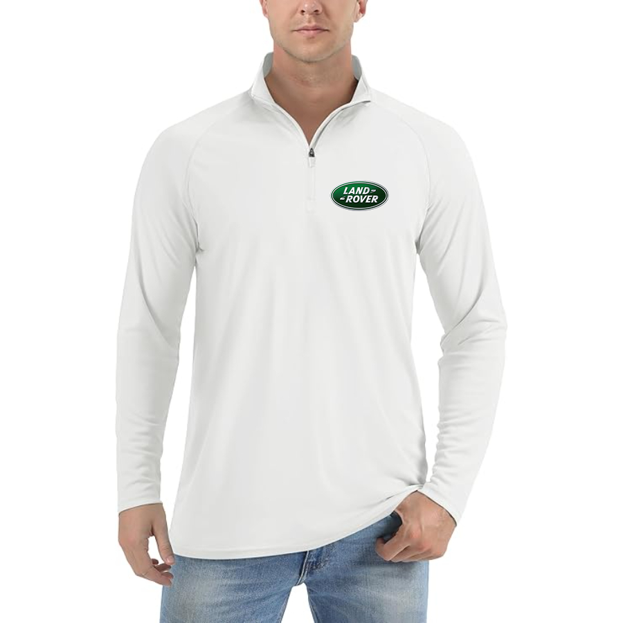 Men’s Land Rover Car - Lightweight Quarter-Zip Athletic Shirt – Long Sleeve Polyester Wear