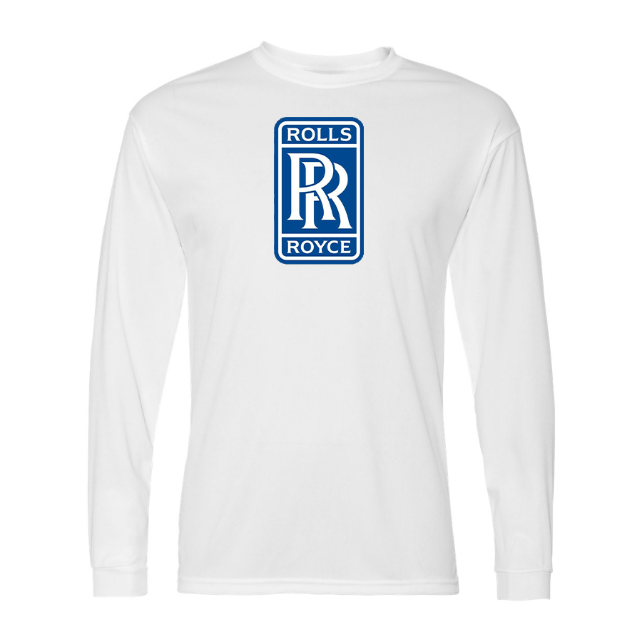 Men's Rolls Royce Car -  Polyester Long Sleeve T-Shirt