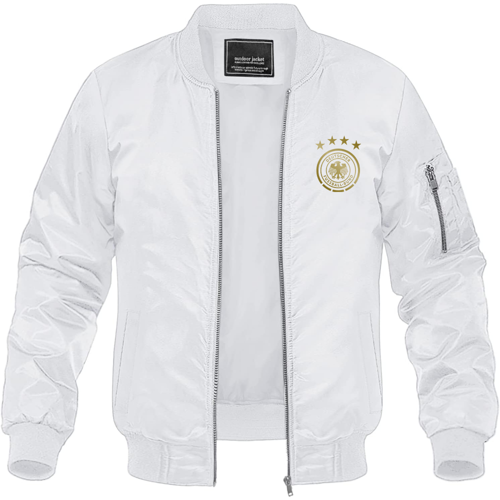 Men's Germany Soccer Lightweight Bomber Jacket Windbreaker Softshell Varsity Jacket Coat