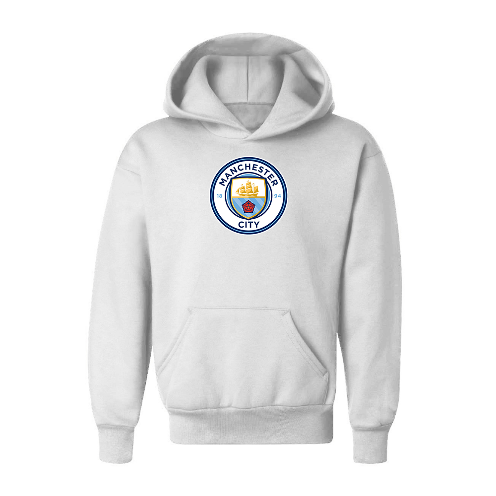 Youth Kids Manchester City Soccer Pullover Hoodie