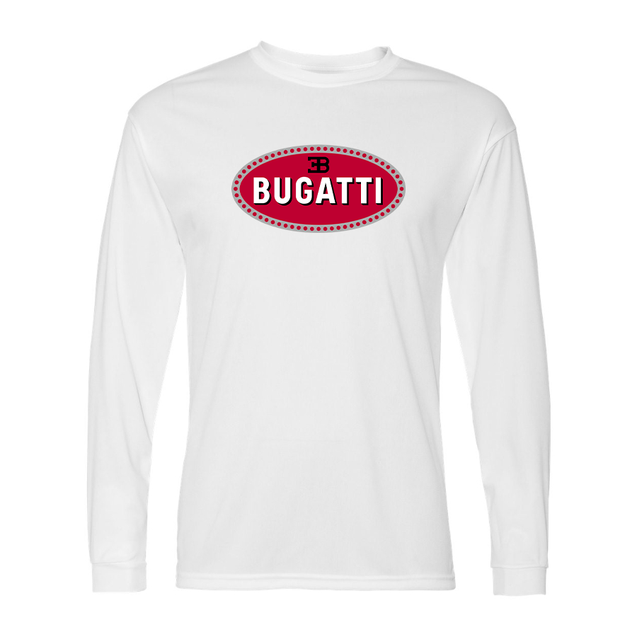 Men's Bugatti Car -  Polyester Long Sleeve T-Shirt