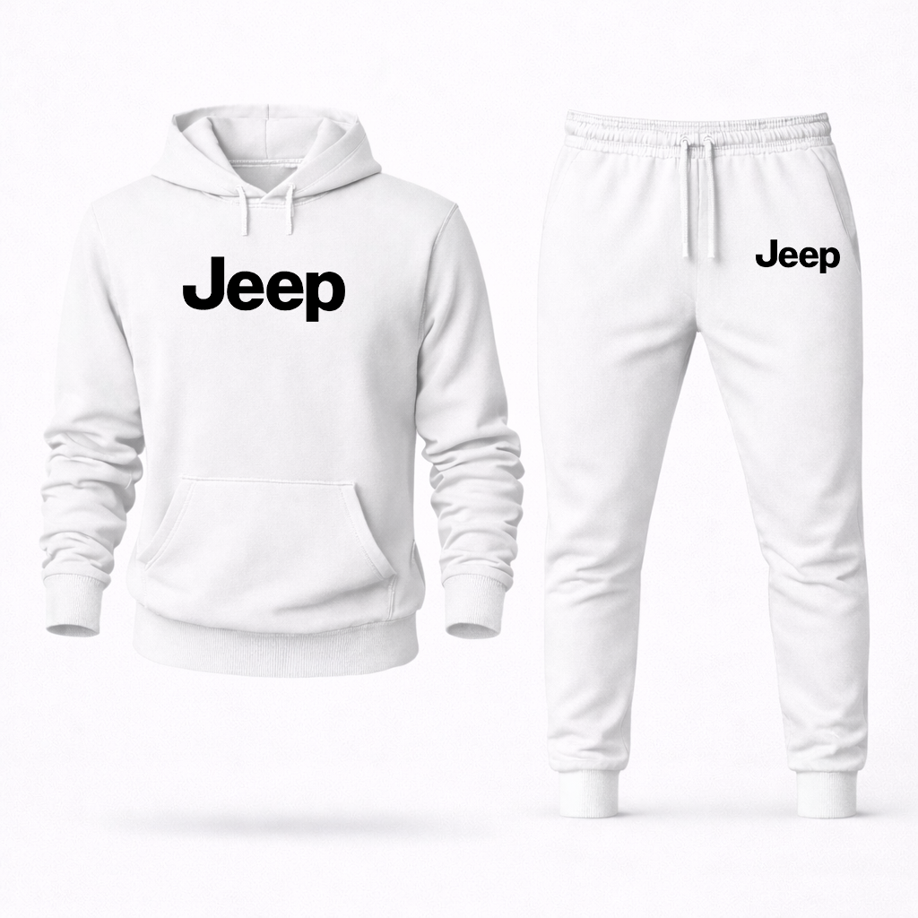 Men's Jeep Car  Hoodie Joggers Set