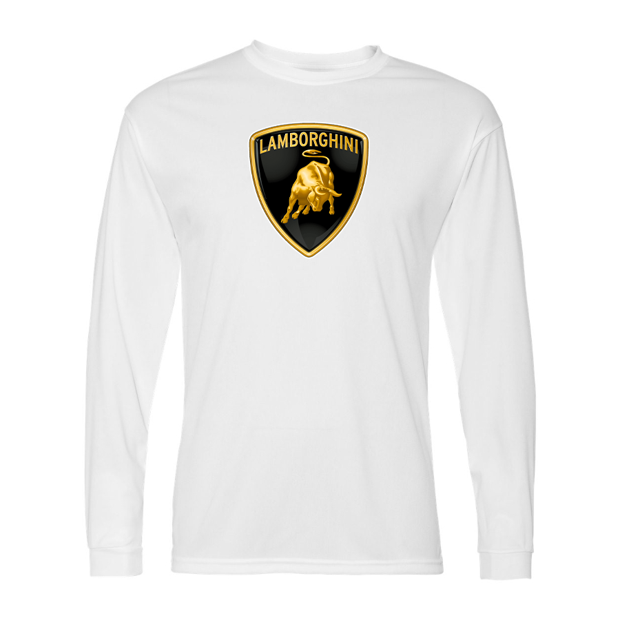 Men's Lamborghini Car -  Polyester Long Sleeve T-Shirt
