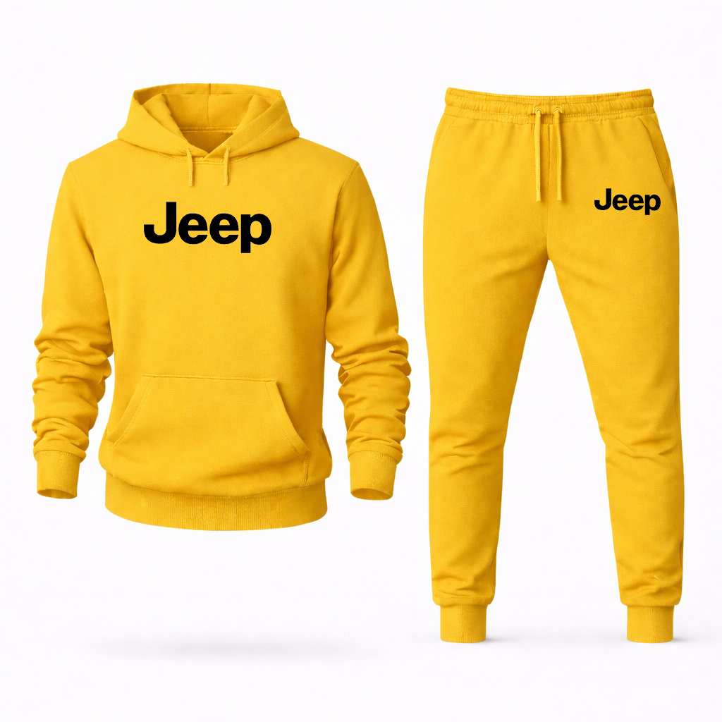 Men's Jeep Car  Hoodie Joggers Set