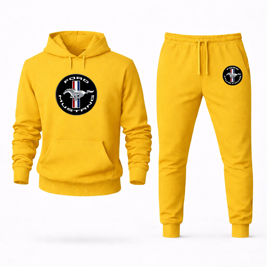 Men's Ford Mustang Motorsport Supercars Hoodie Joggers Set
